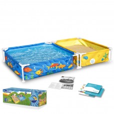 Дитячий каркасний садовий басейн з пісочницею 213 x 112 x 30,5 см Bestway 561CF