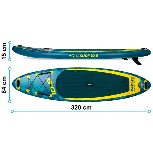 Дошка для SUP Aquasurf 320 x 84 x 15 см Neo-Sport 170203 - фото 4
