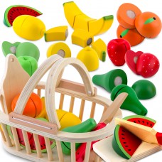 Дерев'яний кошик для фруктів для нарізання, 9 предметів RK-870 Ricokids