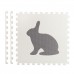 Великий килимок з пінопласту, пазл, білі та сірі тварини, 6 шт.