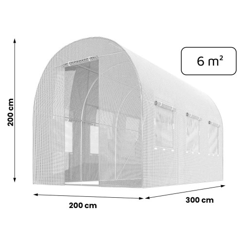 Садовий тунель з фольги 2x3м (6м2) білий Plonos - фото 4