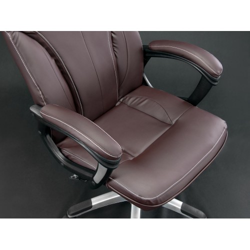 Офісне крісло Sofotel EG-222 коричневого кольору зі шкіри - фото 3