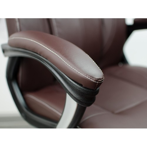 Офісне крісло Sofotel EG-222 коричневого кольору зі шкіри - фото 5