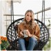 Підвісна садова гойдалка BOHO чорного кольору