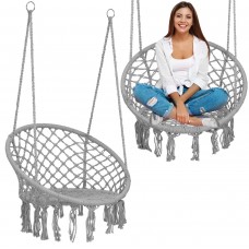 Підвісна садова гойдалка BOHO сірого кольору
