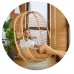 Чорний підвісний садовий стілець Toskana + коричневі подушки Sofotel