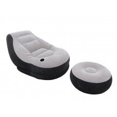 Оксамитове крісло з підставкою для ніг 130 x 99 x 76 см INTEX 68564
