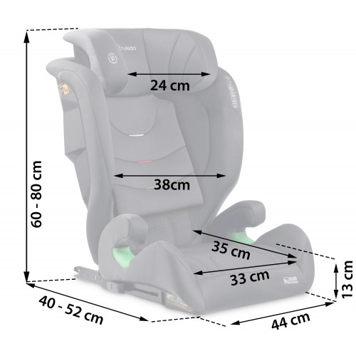 Автокрісло Nukido Louis Soft сірого кольору 15-36 кг ISOFIX фото 13