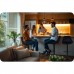 Барний стілець зі спинкою Nerra Sofa чорний з чорною основою