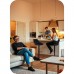 Барний стілець зі спинкою Nerra Sofa чорний з чорною основою