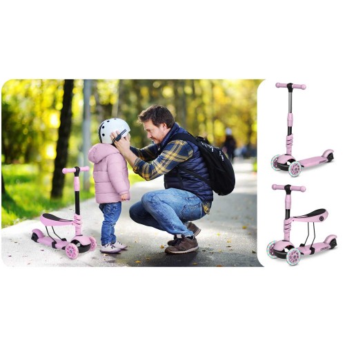 Самокат Ricokids Cubi на 3 колеса - рожевий - фото 14