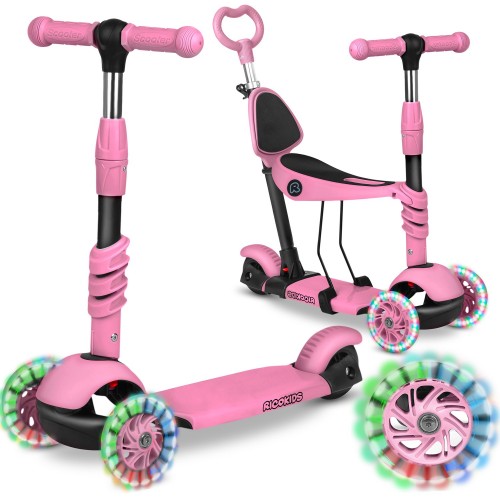 Самокат Ricokids Todi 3-колісний - рожевий