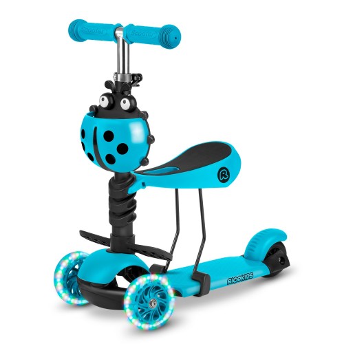 Самокат Ricokids Buggy 3-колісний - бірюзовий - фото 1