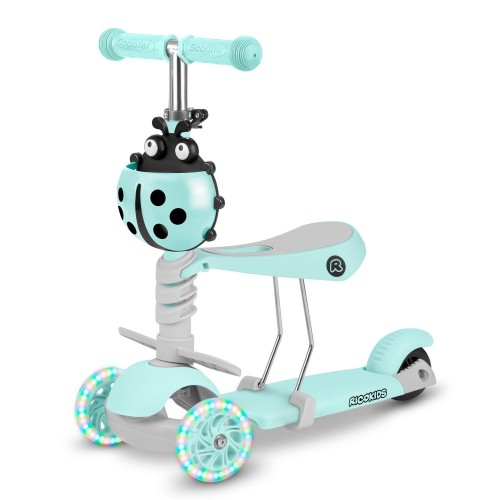 Самокат Ricokids Buggy 3-колісний - М'ятний - фото 2