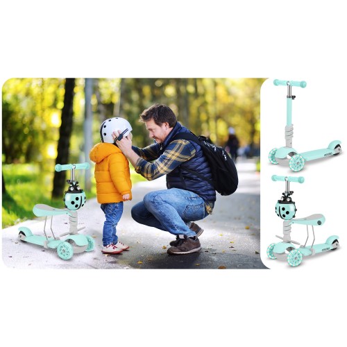 Самокат Ricokids Buggy 3-колісний - М'ятний - фото 12