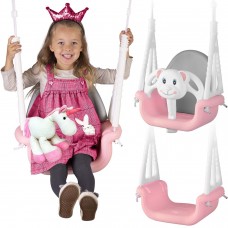 Гойдалка-відро Ricokids Teddy Bear 3 в 1 рожевого кольору