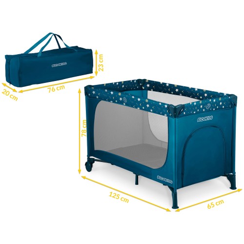 Дорожнє ліжечко 125 x 65 x 78 см RK-240 темно-синього кольору фото 5