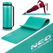 Товстий килимок для вправ 183 x 60 см Neo-Sport - 192301 бірюзовий