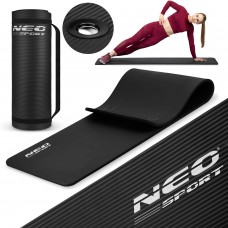Килимок для вправ з отворами товщиною 183 x 60 см Neo-Sport - 192000 чорний