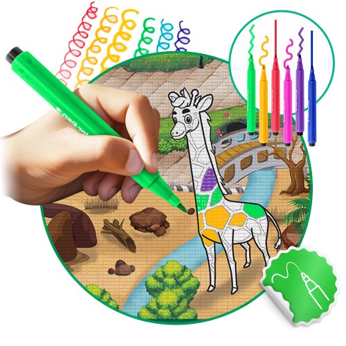 Килимок з пінопласту для розфарбовування, згорнутий 200 x 120 x 0,3 см Ricokids RK-343 фото 7