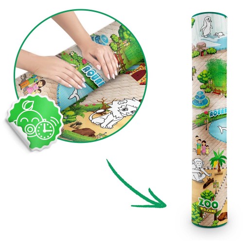 Килимок з пінопласту для розфарбовування, згорнутий 200 x 120 x 0,3 см Ricokids RK-343 фото 11