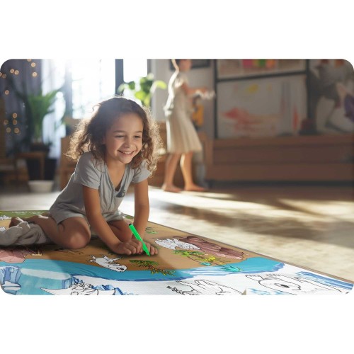 Килимок з пінопласту для розфарбовування, згорнутий, 120 x 90 x 0,3 см Ricokids RK-344 фото 7