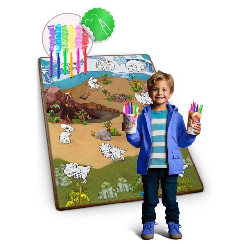 Килимок з пінопласту для розфарбовування, згорнутий, 120 x 90 x 0,3 см Ricokids RK-344 фото 3
