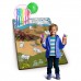 Килимок з пінопласту для розфарбовування, згорнутий, 120 x 90 x 0,3 см Ricokids RK-344