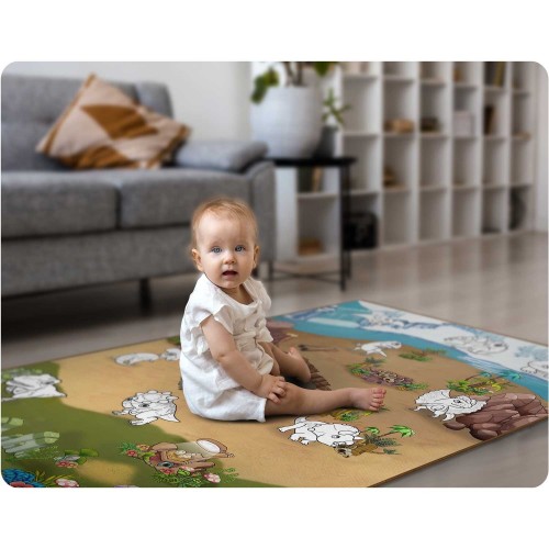 Килимок з пінопласту для розфарбовування, згорнутий, 120 x 90 x 0,3 см Ricokids RK-344 фото 9