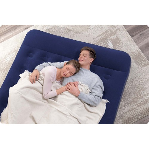 Надувний матрац 203x152x28 см з вбудованим ножним насосом Bestway 67226 - фото 1