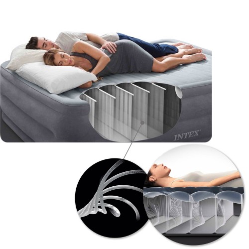 Надувний матрац 203x152x30 см з електричним насосом INTEX 64179 - фото 6