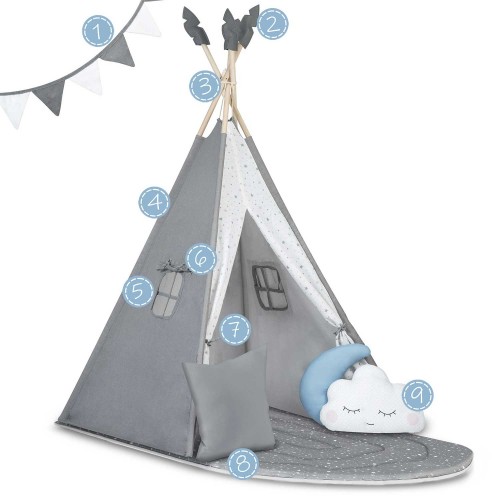 NK-406 Намет Nukido tipi для дітей - сірий - фото 3