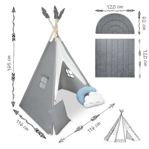 NK-406 Намет Nukido tipi для дітей - сірий - фото 4