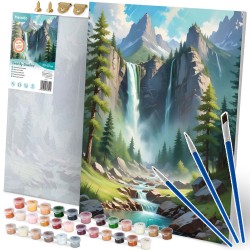 Картина для малювання за номерами 40x50 см Гірський пейзаж Массідо