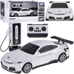 Автомобіль + зарядна станція Електрокар кольорові фари RC0687