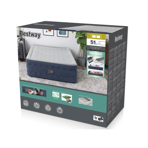 Матрац Bestway 2-місний Queen Tritech Truleisure Air 203x152x51 см 6716P фото 14