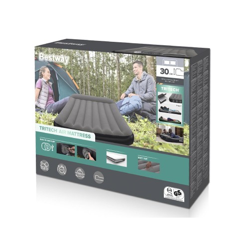 Надувний матрац Bestway Tritech на 2 особи з вбудованим USB-насосом 191x137 см 671BR фото 14