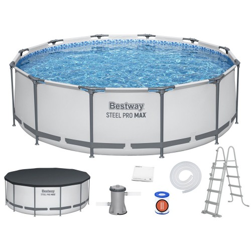 Басейн Bestway FRAME 366x122 см 11 в 1 + кришка для драбини з насосом 56420 фото 3