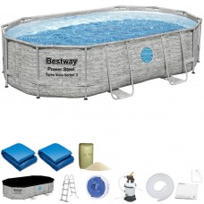 Каркас басейну Bestway 488x305x107 13в1 камінь 56946