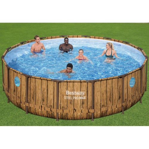 Bestway Frame Pool 488x122 12in1 Mat Cover Pump Ladder 56725 фото 11
