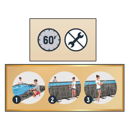 Басейн Bestway Frame ALL YEAR APX 365 732 см х 366 см х 132 см з насосною драбиною 561 KG фото 8