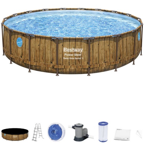Басейн Bestway Frame Wood 549x122 11-в-1 56977  фото 