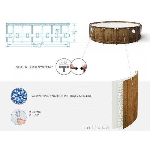 Басейн Bestway Frame Wood 549x122 11-в-1 56977 фото 3