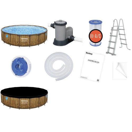 Басейн Bestway Frame Wood 549x122 11-в-1 56977 фото 1