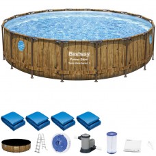 Каркасний басейн Bestway Wood 549x122 13in1 56977