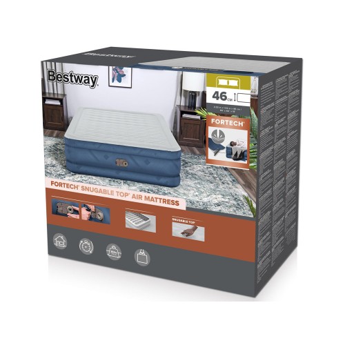 Надувний подвійний матрац Bestway Самонадувний 203x152x46 см 69075 фото 13