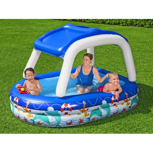 Bestway Надувний басейн зі знімним дахом + кермо Sea Captain 54370 фото 9