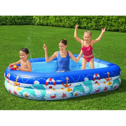 Bestway Надувний басейн зі знімним дахом + кермо Sea Captain 54370 фото 2