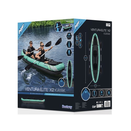 Bestway Kayak 2-місний Ventura Elite X2 понтон Hydro Force весла 65052 фото 14