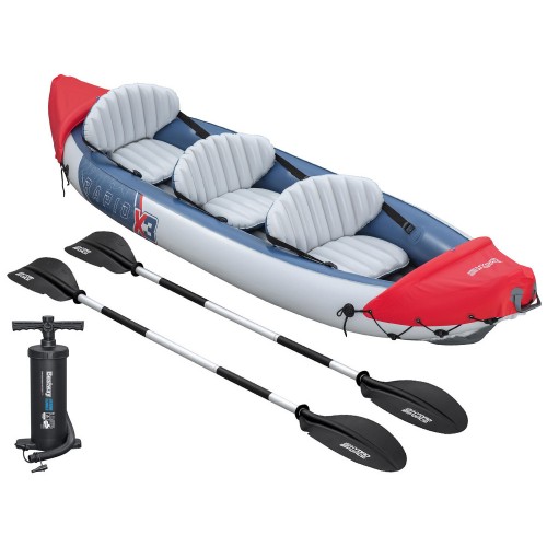 Надувний каяк Bestway Kajak Rapid X3 на 3 особи + сумка для весла 381x100 см 65132 фото 1